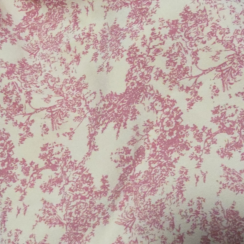 Hyacinth House Pink Toile Thayer Floral Long Sleeve Blouse In XL - Picture 12 of 12